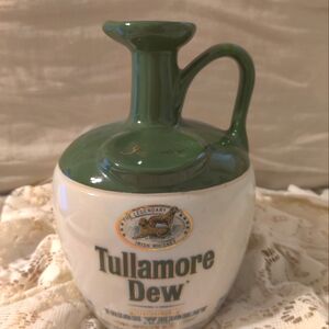 Tullamore Dew Green and White Ceramic Jug